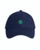 Clover Embroidered Cap - Navy