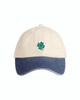 Clover Embroidered Cap - Two Tone